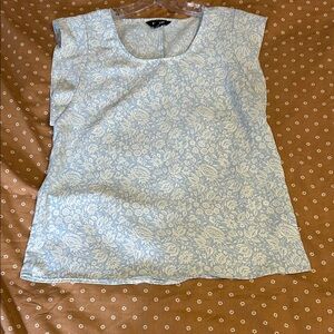 Express Light Blue Floral Blouse